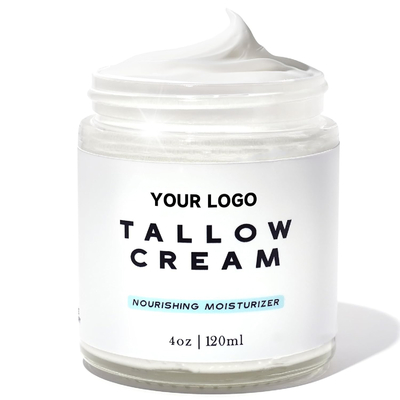 Custom Grass Fed Beef Tallow Balm Moisturizer Cream 100% Natural Lotion for Sensitive Skin