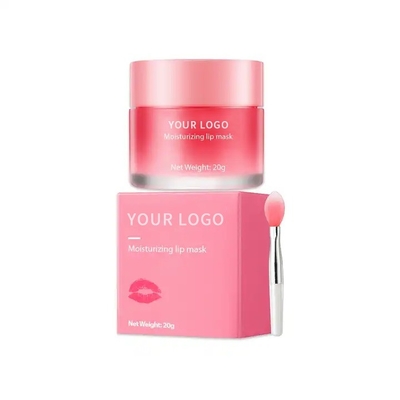 Female Private Label Fruit Flavor Lip Sleeping Mask 20g Moisturizes Lips Overnight