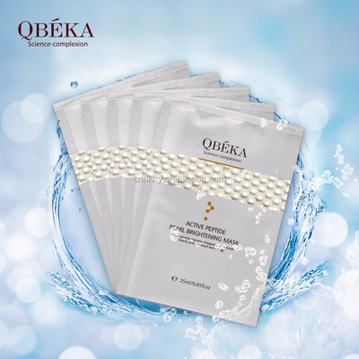 QBEKA Active Peptide Pearl Whitening Brightening Mask 5pcs/Box for All Skin Types