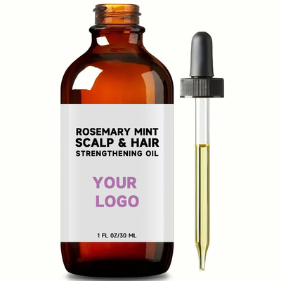 30 Essential Oils Extracts Rosemary Mint Scalp Hair Strengthening Oil for Custom Logo