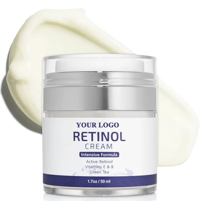Vitamin A and Peptide-Enriched Private Label Retinol Night Cream with Lifting Texture