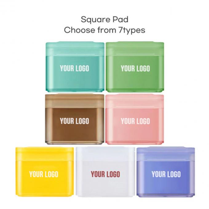 Custom Logo Daily Face Toner Pad for Female 7 Types of Square Cotton Facial Pads 0