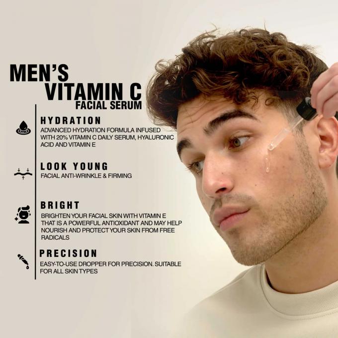 Experience the Benefits of Niacinamide Vitamin C Face Serum for Men Private Label 1