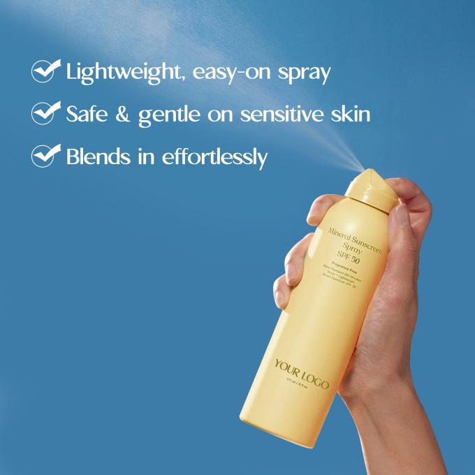 Private Label SPF 50 Sunscreen Spray Twin Pack Water Resistant Sunscreen Pack of 2 1