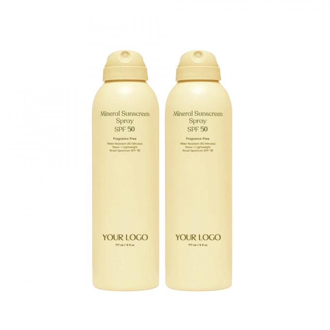 Private Label SPF 50 Sunscreen Spray Twin Pack Water Resistant Sunscreen Pack of 2 0