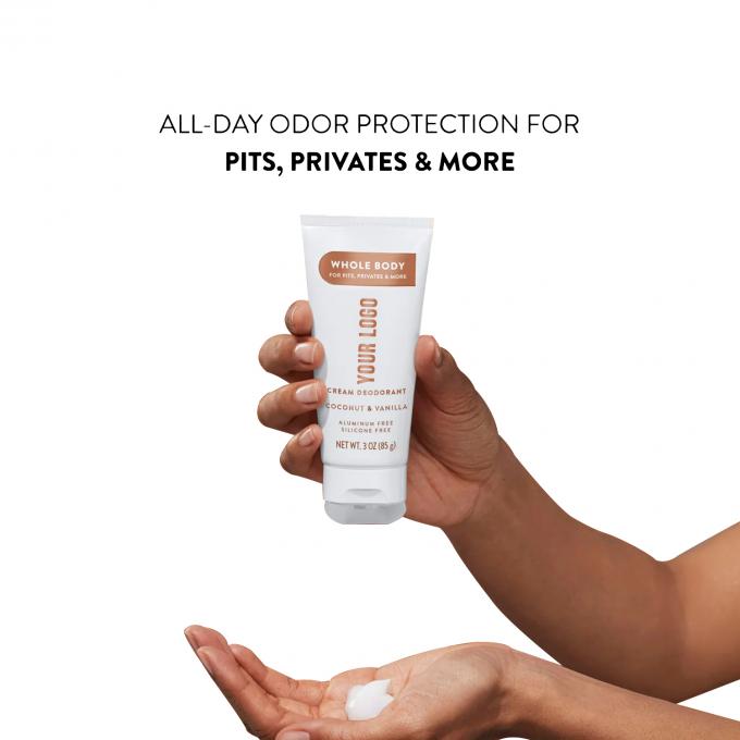 Support Private Label 72 Hour Aluminum-Free Women Deodorant Cream for Odor Control 1