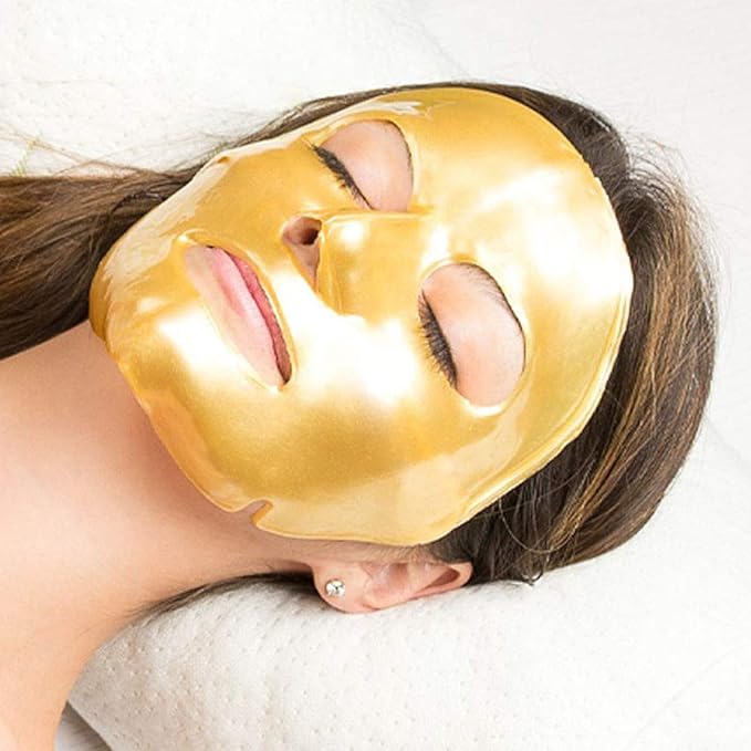 Organic 24K Gold Face Mask For Home Soothing Gel Customizable Collagen Crystal Beauty 3