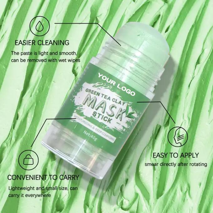 Green Tea Purifying Clay Stick Mask for Customized Oil Control and Pore Cleansing 4