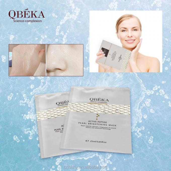 QBEKA Active Peptide Pearl Whitening Brightening Mask 5pcs/Box for All Skin Types 4