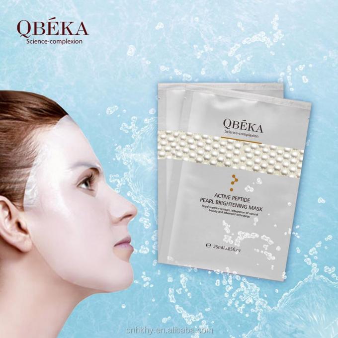 QBEKA Active Peptide Pearl Whitening Brightening Mask 5pcs/Box for All Skin Types 3
