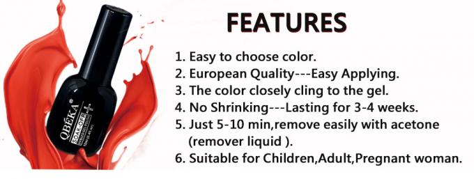 Vibrant and Long-lasting Multi-color UV Gel Nail Polish with Acrylates Copolymer 8