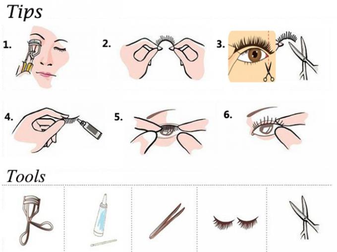 10mm-15mm Natural Long False Eyelashes 5 Pairs Synthetic Colored Hair Extensions 6