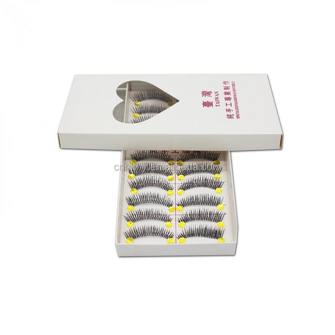 Taiwan Fiber False Eyelashes Glue For Big Eyes M14 Natural Black QBEKA 10 Pairs Women 4