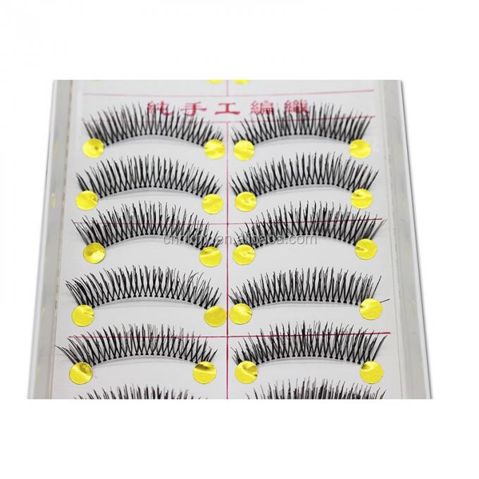 Taiwan Fiber False Eyelashes Glue For Big Eyes M14 Natural Black QBEKA 10 Pairs Women 3
