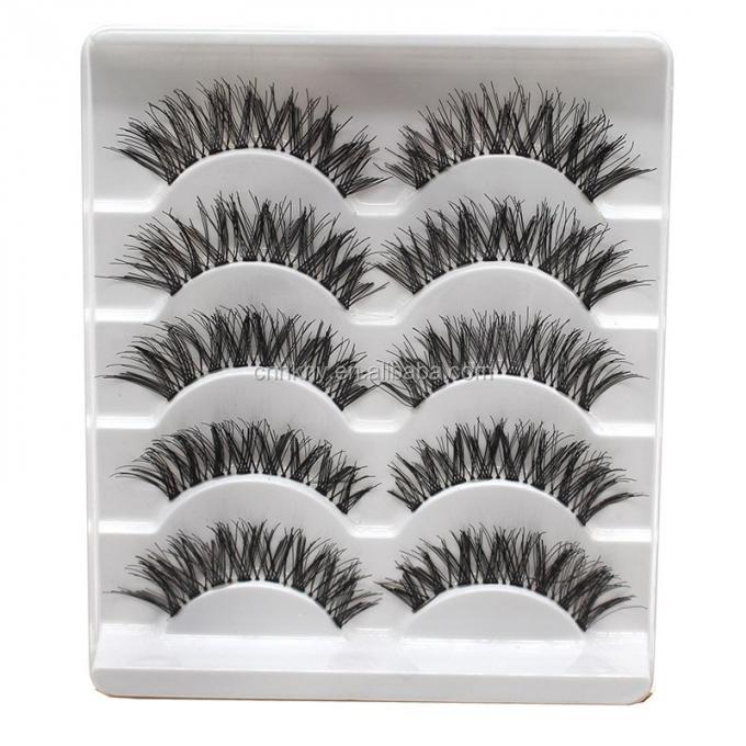 5 Pairs Natural Looking False Eyelashes Messy Long Black Waterproof Extensions A20 2
