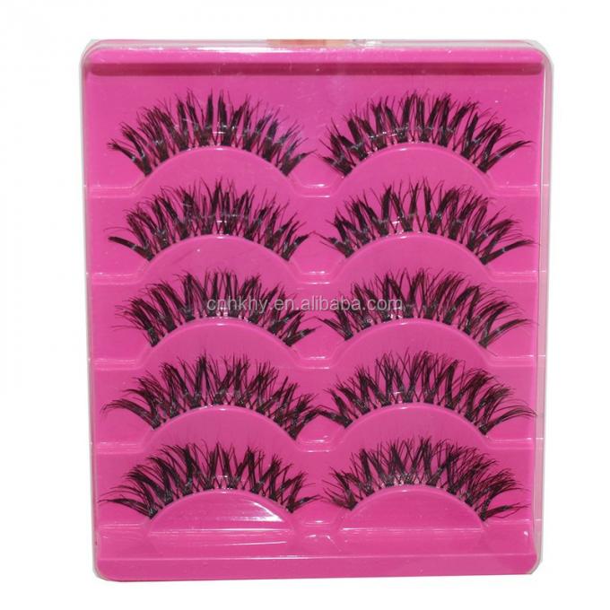 5 Pairs Natural Looking False Eyelashes Messy Long Black Waterproof Extensions A20 1