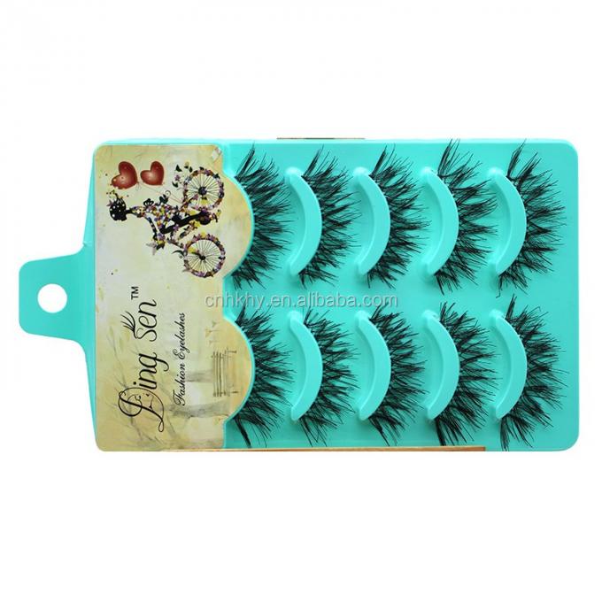 5 Pairs Natural Looking False Eyelashes Messy Long Black Waterproof Extensions A20 3