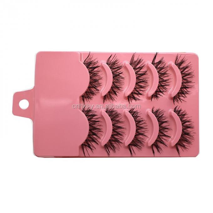 5 Pairs Natural Looking False Eyelashes Messy Long Black Waterproof Extensions A20 4